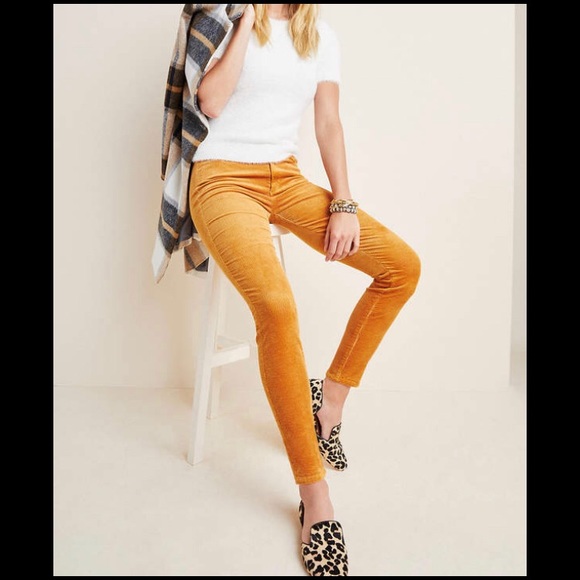 Pilcro High Rise Skinny Corduroy Pants 